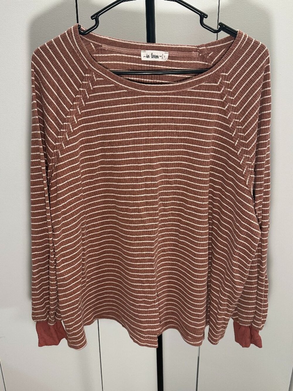 In Loom Long-Sleeve Striped Shirt